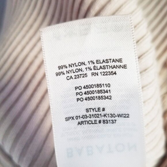 Aritzia Babaton Sculpt Knit Tie Back Sweater Long Sleeves Rib Mock Neck S $98 - Picture 14 of 16